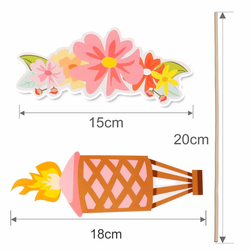 Tropical Flamingo Photo Booth Props (Pack Of 21)