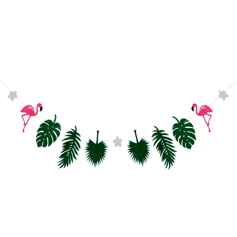 Flamingo Coconut Leaves Garland