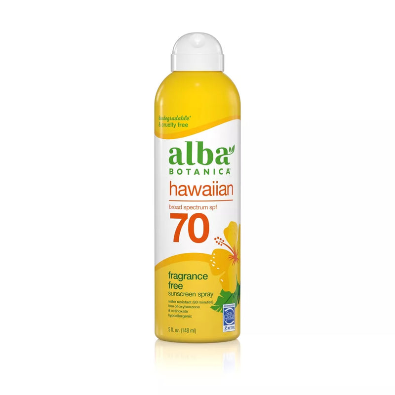 Alba Botanica Hawaiian Fragrance Sunscreen Spray - SPF 70 - 148ml