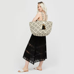 Geo Woven Beach Tote