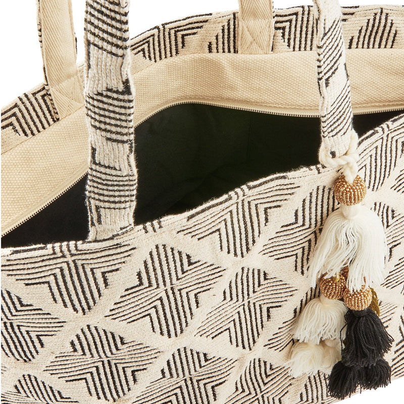 Geo Woven Beach Tote