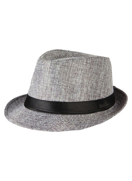 Classic Fedora Hat - Grey