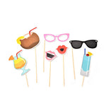 Tropical Flamingo Photo Booth Props (Pack Of 21)