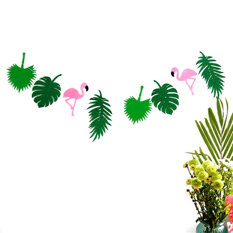 Flamingo Coconut Leaves Garland