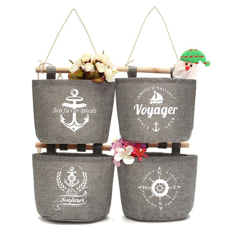 Nautical Storage Wall Hanging (Pack Of 4)