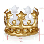 Golden Inflatable Crown Pool Float