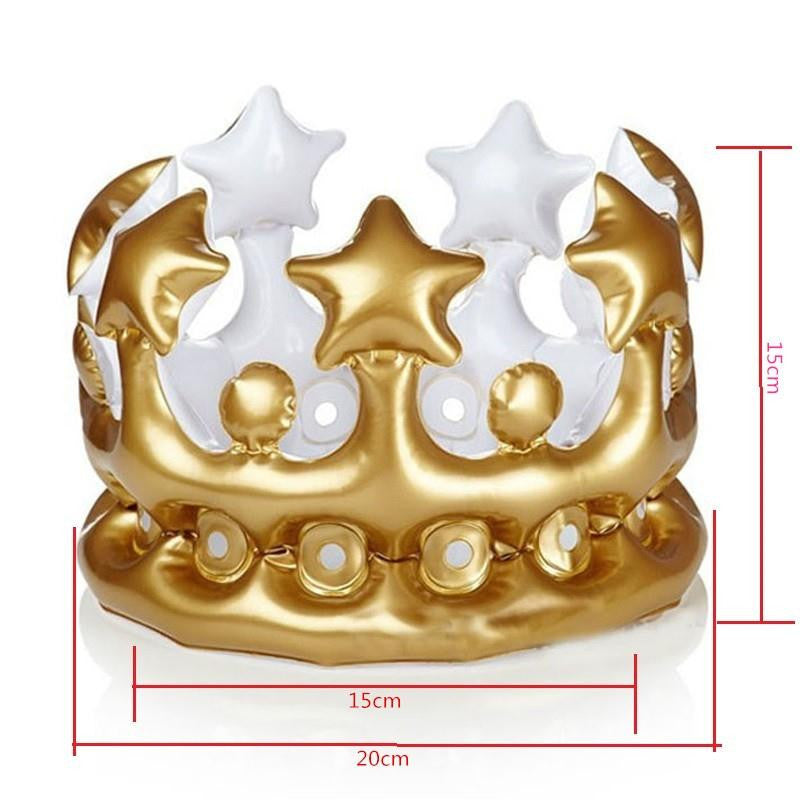 Golden Inflatable Crown Pool Float