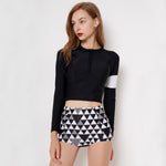 UV Sun Protection Aztec High Neck Rash Guard Set