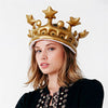 Golden Inflatable Crown Pool Float