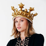 Golden Inflatable Crown Pool Float