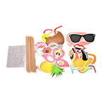 Tropical Flamingo Photo Booth Props (Pack Of 21)