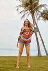 Rainbow Crochet Knitted Beach Cover Up