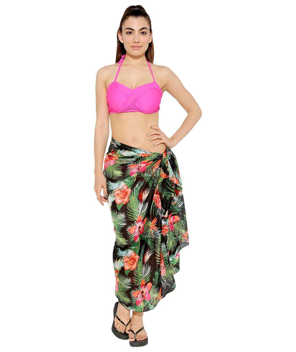 Shop sarongs online - Shop Swimwear online - The Beach Company India - Wrap around online - Shop Tropical Print Sarong online - Shop Floral Print Sarong online