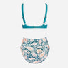 Paisley Scalloped High Waist Bikini Set