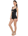 Lady in Black Swimsuit