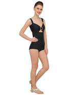 Lady in Black Swimsuit