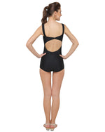 Lady in Black Swimsuit