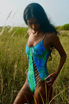 Python X Tridha Chowdhary - Reversible snake print cutout Monokini