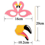 Tropical Flamingo Photo Booth Props (Pack Of 21)