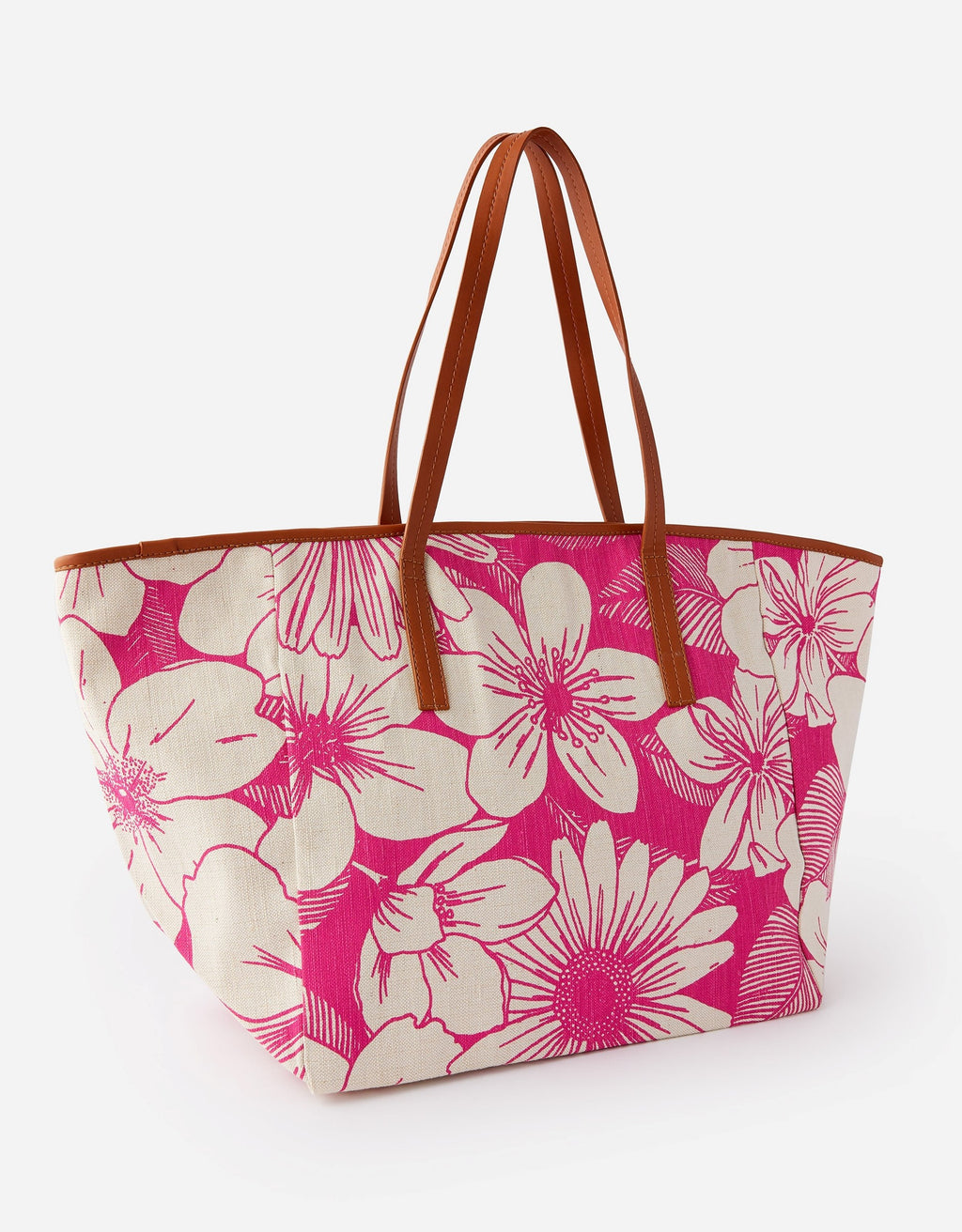 Pink floral printed beach bag shop India online cotton tote bag the beach company stylish beach bag