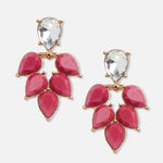 Tear Drop Shape Short Stone Earrings