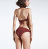 Burgundy Blackseal Laced Front Bikini Set