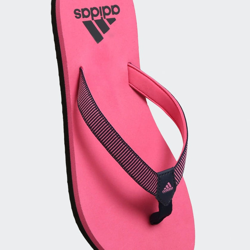 Pink adidas flip flops sales