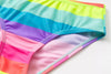 Rainbow One Shoulder Hipster Bikini Set
