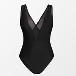 Mesh V-neck Backless One Piece
