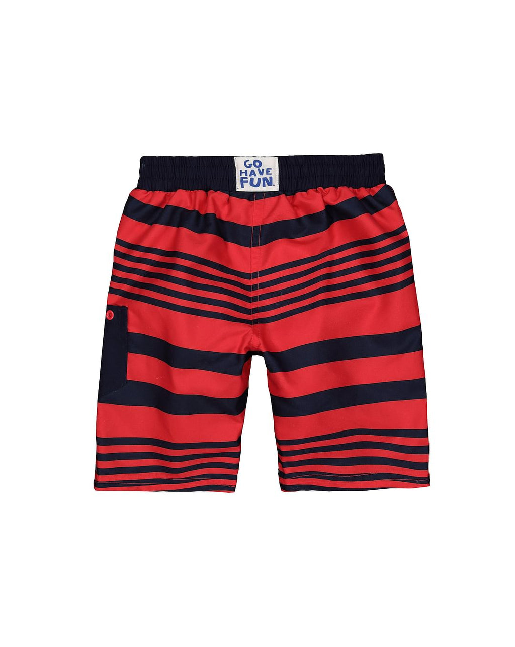 The Beach Company India - Buy printed swim shorts online - kids swimwear - boys swimming shorts - swimming costume for young boys - Navy And Red Stripe Swim Shorts