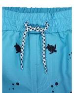 Blue Ombre Turtle Board Shorts