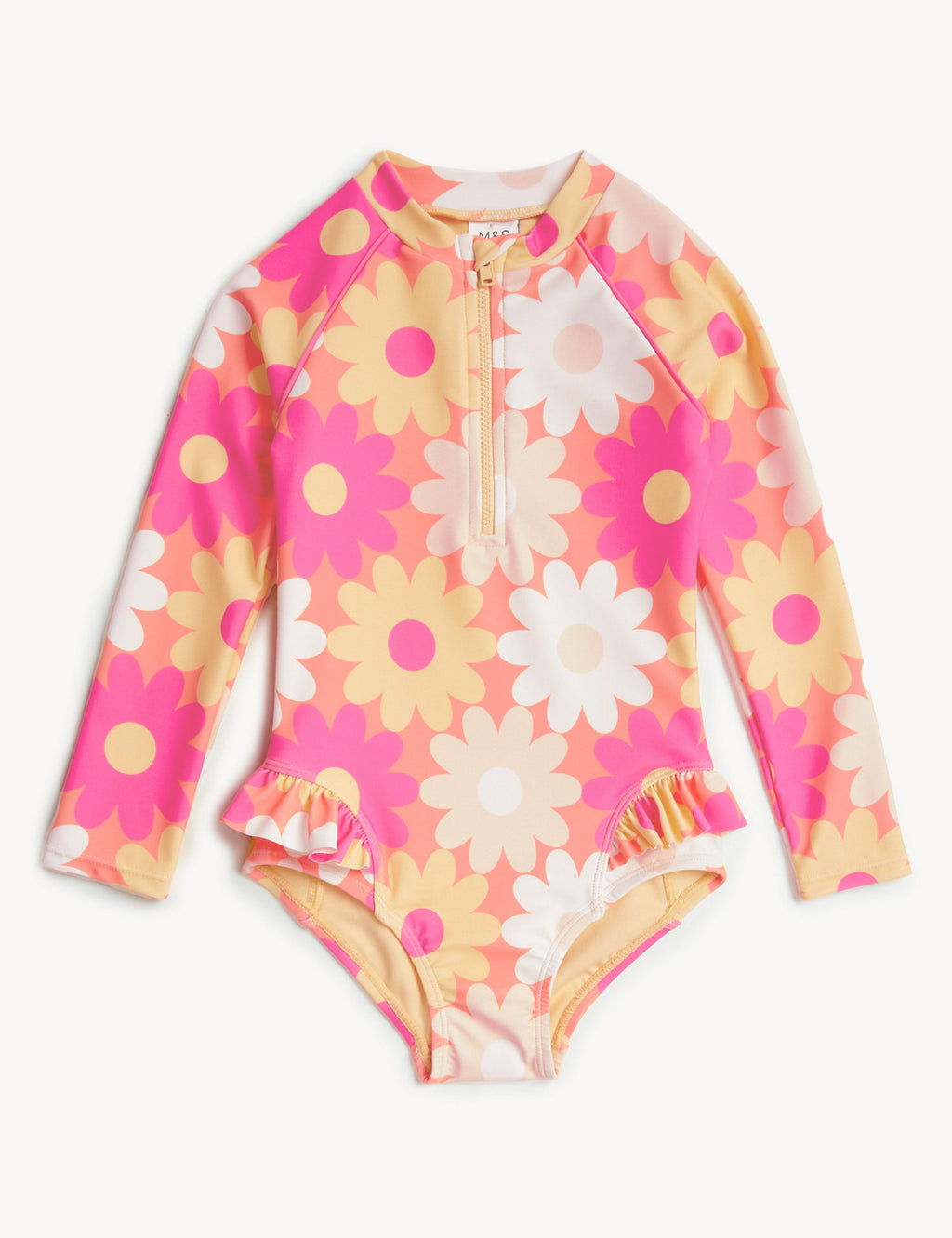 The Beach Company India - Buy branded girls swimwear online - Floral Long Sleeve Swimsuit for young girls - branded swimwear for kids
