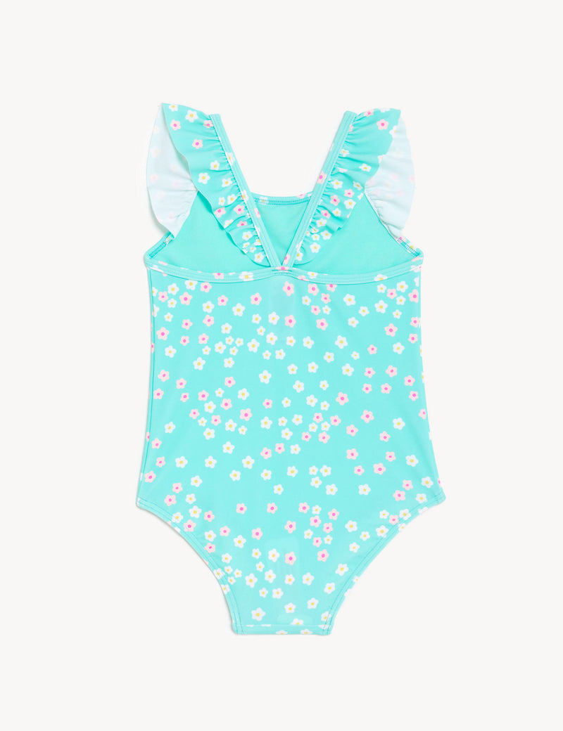 2pk Striped & Floral Swimsuit