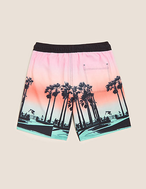 Palm Print Mini Me Swim Shorts