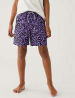 Slogan Printed Swim Shorts