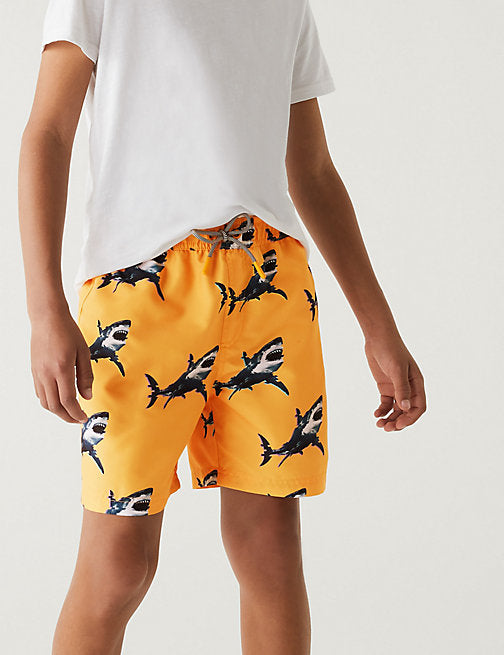 Shark Print Swim Shorts