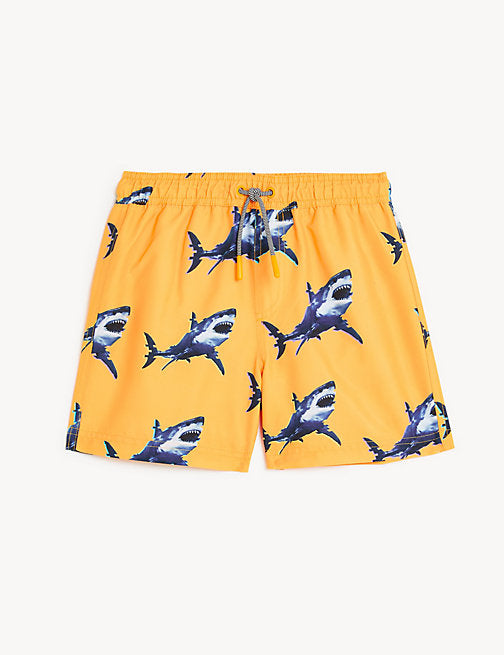 Shark Print Swim Shorts