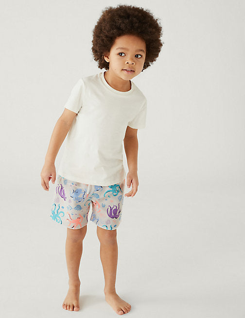 The Beach Company India - Shop for kids swimwear online - Octopus Print Swim Shorts for boys - boys swimming pool shorts - Swimwear for young boys