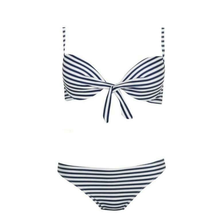 Shop bikini set - The Beach Company India - Shop online bikini set - two piece - stripes bikini set - stripe swimwear - shop swimwear online - India