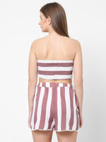 Striped Co-Ord Bandeau Set