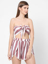 Striped Co-Ord Bandeau Set