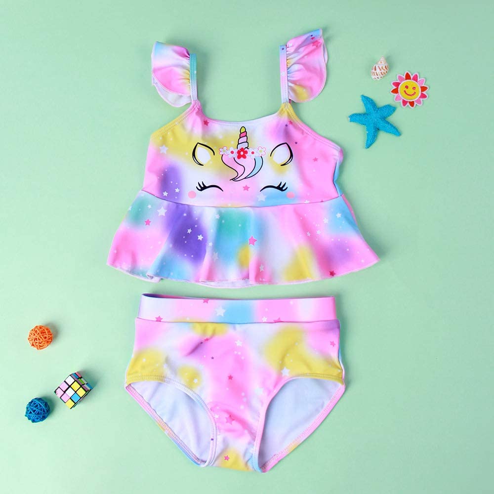 The Beach Company India - Shop for girls swimwear online - Magical Unicorn 2-Piece Swim Set for young girls - girls swimwear - swimsuit for kids - printed swimsuit
