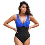 Color Block Twist Front Swimsuit