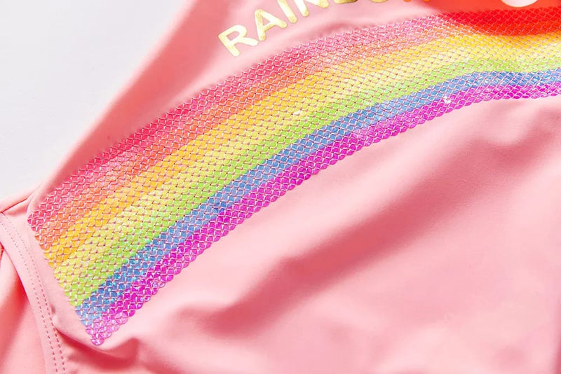 Shooting Rainbow Sequin Swimsuit