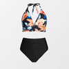 Plunge Halter Neck Bikini Set