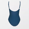 Nova Blue Mesh Wrap Front Cutout Swimsuit