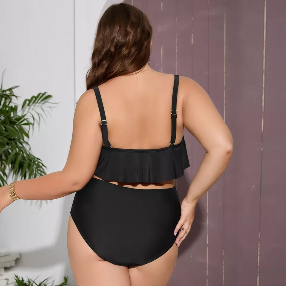 The Beach Company - black plus size swimming costumes - two piece bikinis - high waist bikini sets - shop online for swimwear
