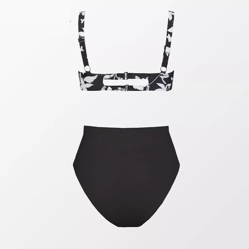 Retro Underwired Plus Size High Waist Bikini Set