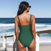 Scalloped Plunge One Piece Swimsuit