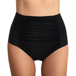 Center Ruched High Waist Bikini Bottom